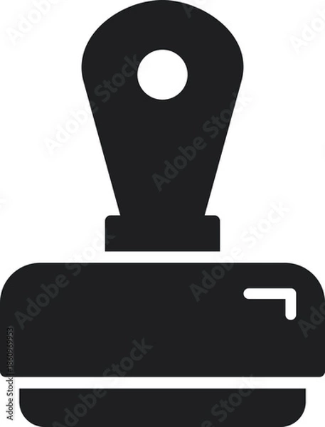 Obraz Solid Black Rubber Stamp Icon
