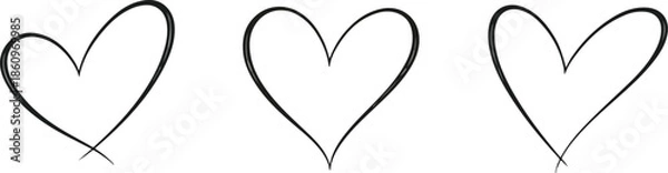 Obraz love vector silhouettes