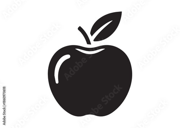 Obraz Apple icon, Apple silhouette vector