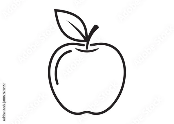 Obraz Apple icon, Apple silhouette vector