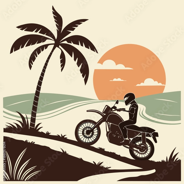 Obraz Man on the motorcycle