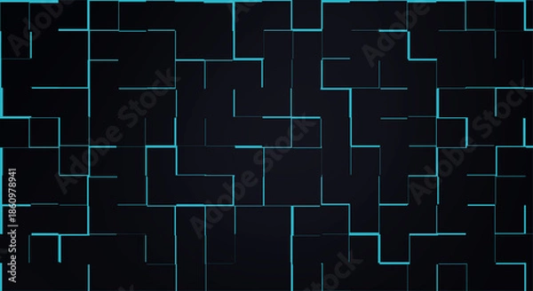 Obraz Abstract Futuristic Neon Grid Technology Background