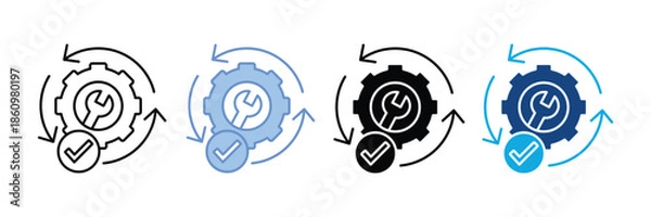 Fototapeta Optimization Icon Set Multiple Style Collection
