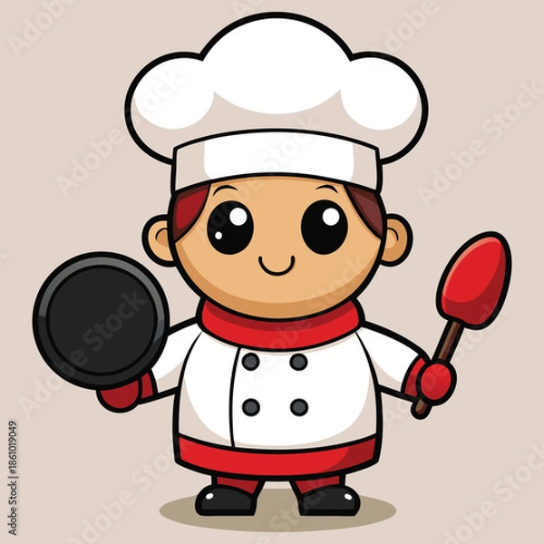 Obraz Cute Chef Cartoon Character Vector