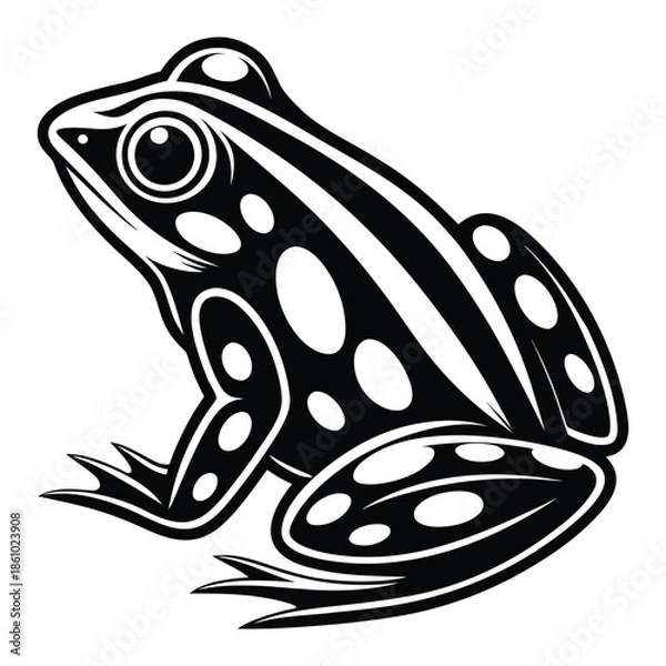 Obraz Frog Silhouette Vector Illustration
