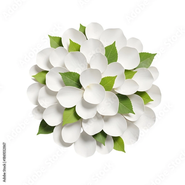 Obraz White hydrangea bloom close-up
