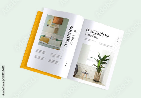 Obraz Editable Magazine Mockup PSD Template