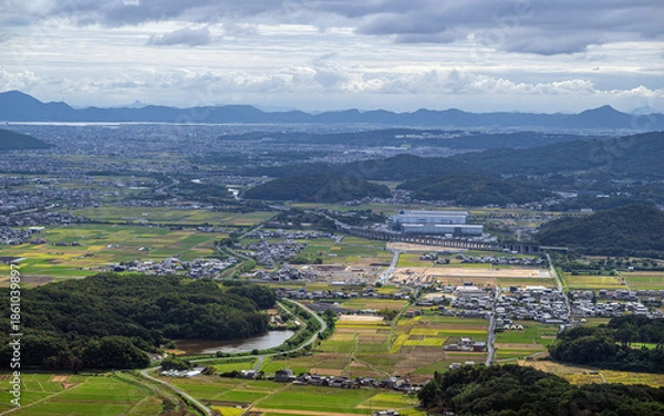 Obraz 岡山 鬼ノ城から岡山平野を望む