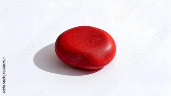 Obraz Red Circular Object with Shadow