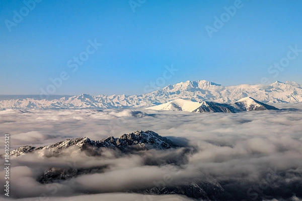 Obraz Above the clouds, Monte Rosa landscape