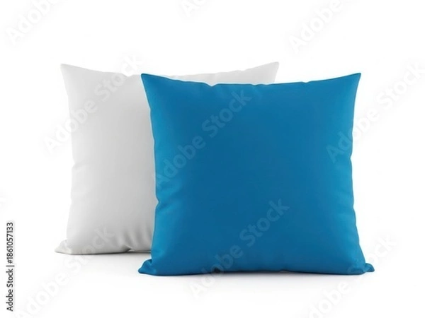 Obraz Two decorative pillows isolated on white background