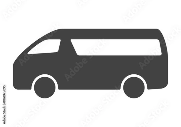 Obraz バン、ワゴン、商用車　シルエット　窓あり