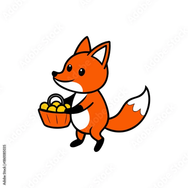 Obraz red fox cartoon