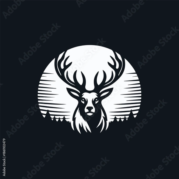 Obraz Majestic Deer Logo