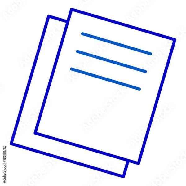 Obraz Stacked Paper Document Icon