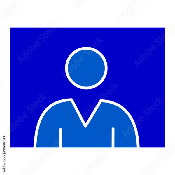 Obraz Solid Online Teacher Icon