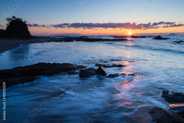 Obraz 伊豆今井浜から見た夜明け