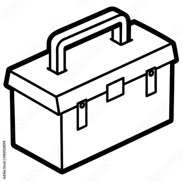 Obraz Toolbox line art vector