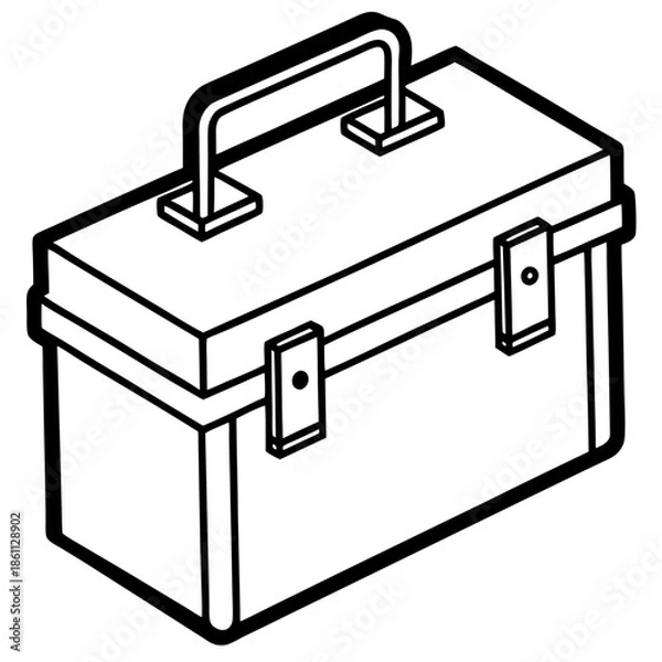 Obraz Toolbox line art vector