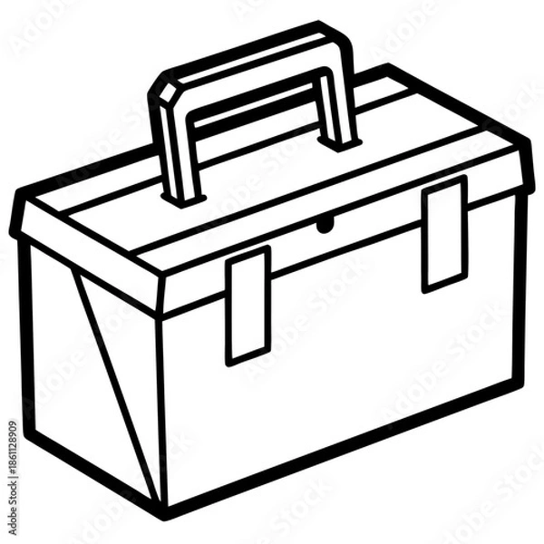 Obraz Toolbox line art vector