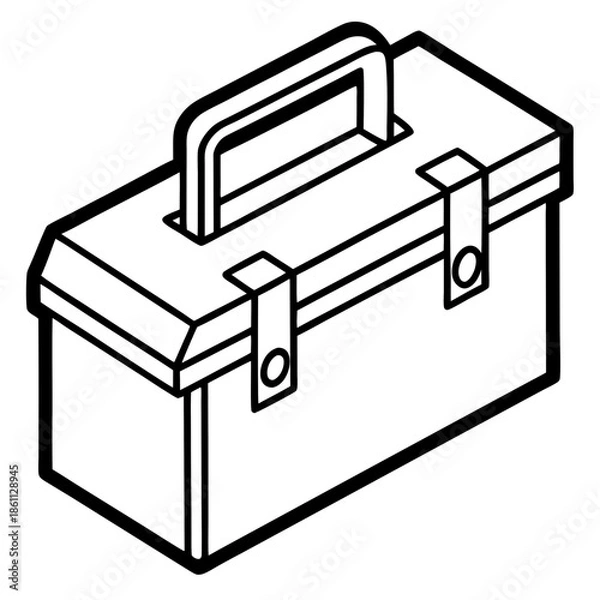 Obraz Toolbox line art vector