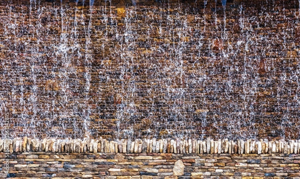 Obraz Stone wall background waterfall