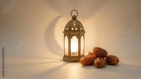 Obraz Lantern and Dates on Table