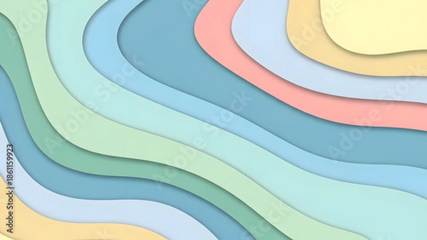 Obraz Abstract Paper Cut Background Layered Design 