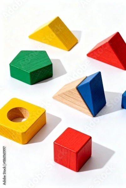 Obraz wooden toy bricks