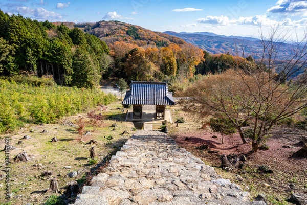 Obraz 星神社の随神門の風景（岡山市北区）