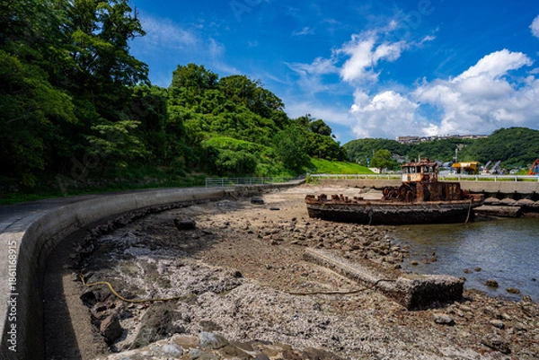 Obraz 鼠島公園の銀杏丸の風景（長崎市）