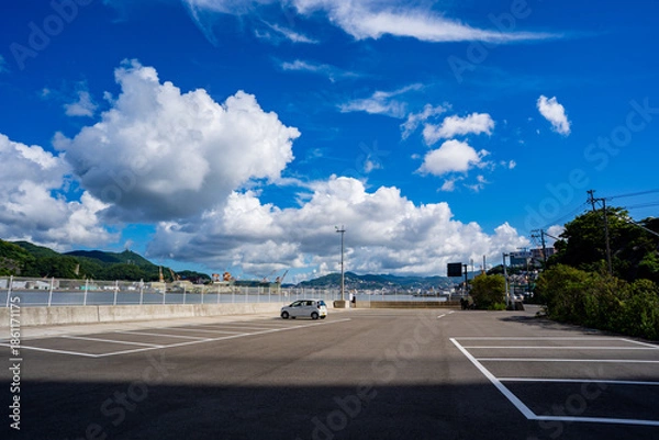Obraz 女神大橋下 道路公園の風景