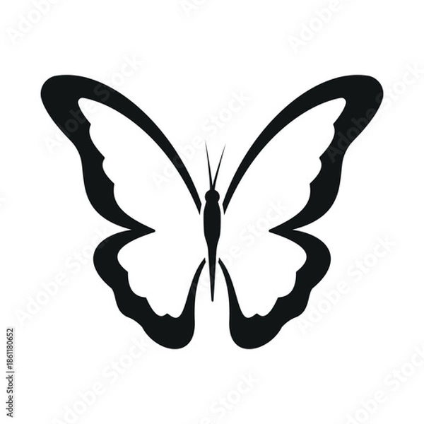 Obraz Butterfly icon vector design template