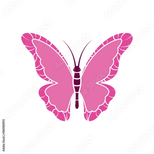 Obraz Butterfly icon vector design template