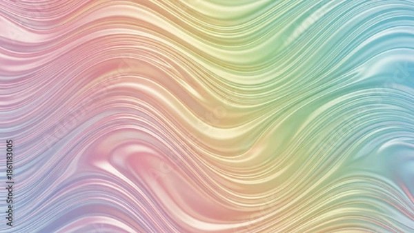 Obraz Abstract liquid pearlescent silk waves for background