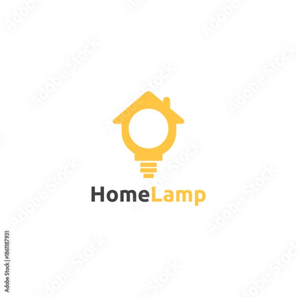 Obraz Logo Home Lamp Vector Simple