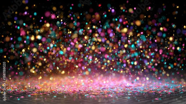 Obraz fiber optics background with lots light spots