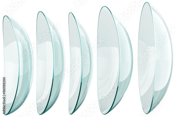 Obraz Contact Lenses, side view, transparent background