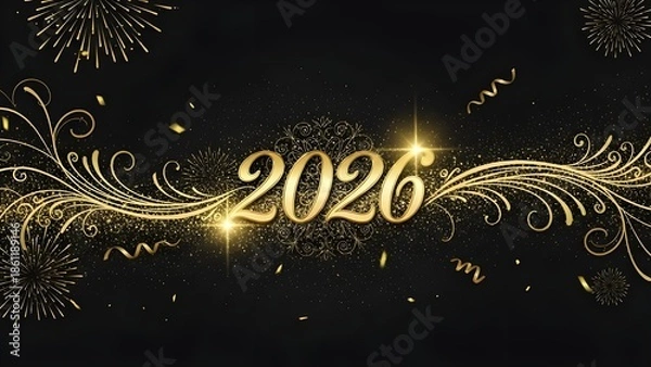 Obraz gold backgroung 2026