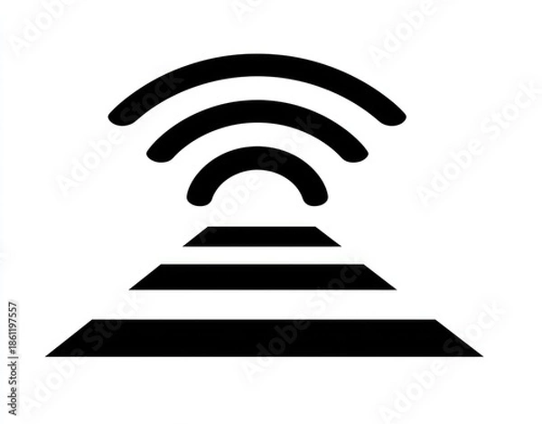Obraz Wireless pedestrian crossing icon