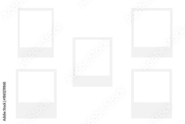 Fototapeta Set of blank photo frames