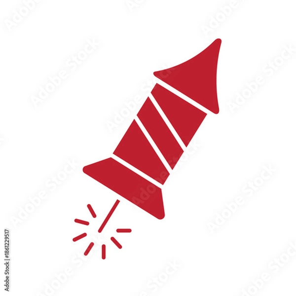 Obraz Firecracker Icon - Vector EPS, Celebration Firework Symbol