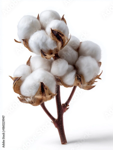 Obraz cotton on a white background, 
