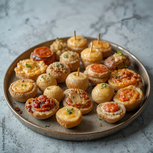 Obraz bruschetta with tomato and basil