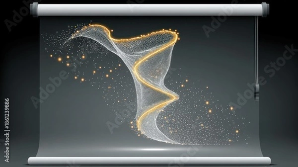 Fototapeta A projector screen, pulled down