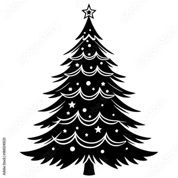 Obraz christmas tree vector