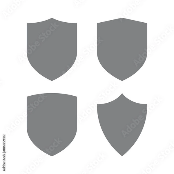 Obraz Shield icon set. Vector illustration