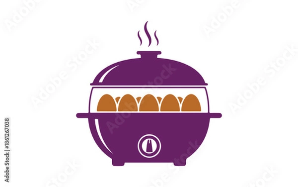 Fototapeta color icon vector of an egg cooker.
