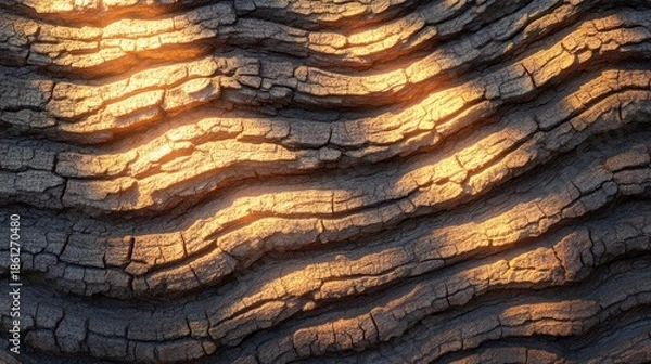 Obraz Sunlit, textured, aged wood