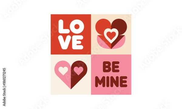 Obraz Love And Be Mine Blocks